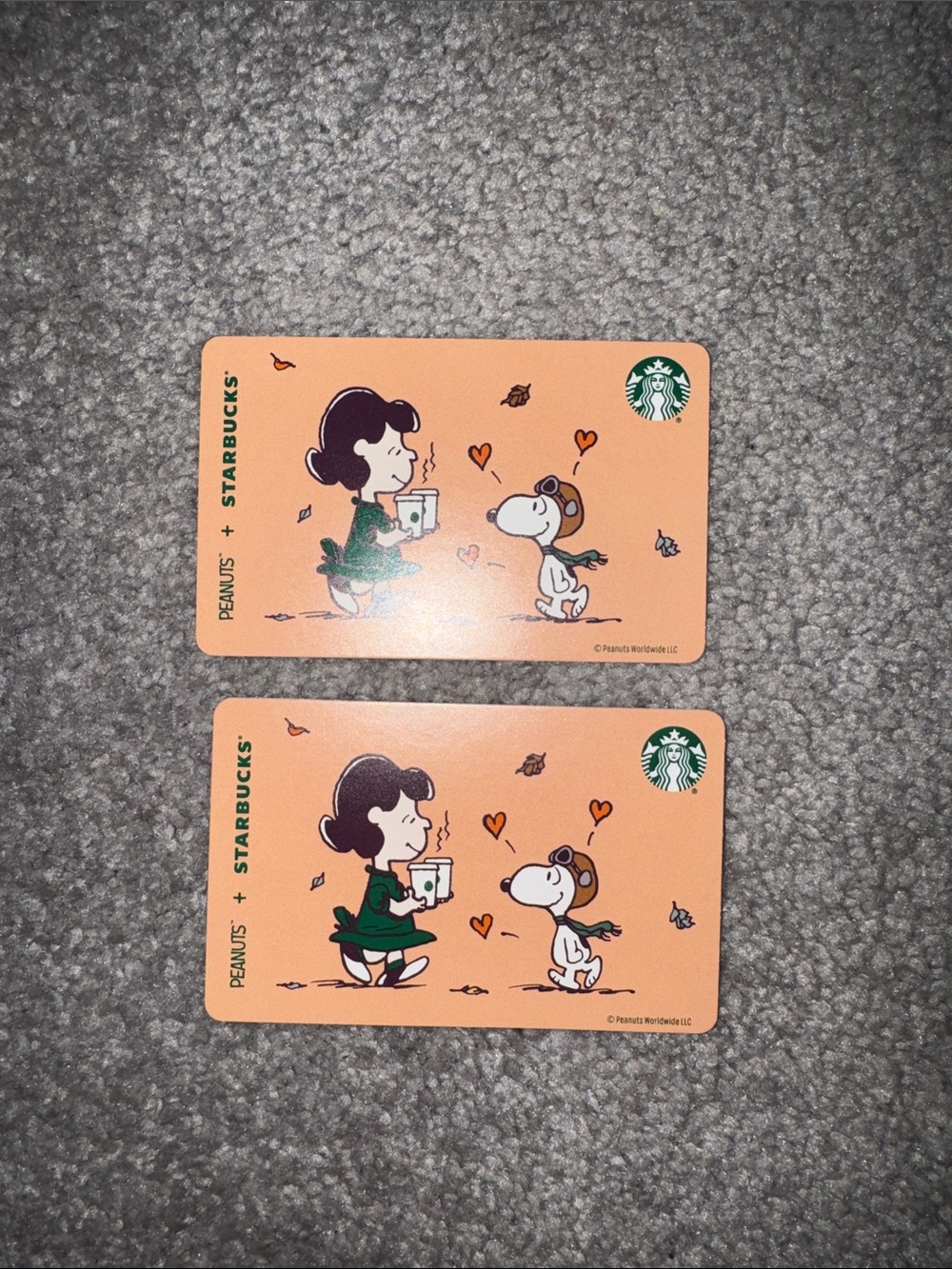 Starbucks x Peanuts gift card (2 count)